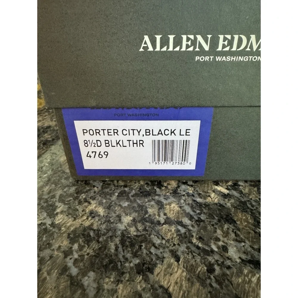 Allen Edmonds Porter City‎ Derby Men's 8.5 D Casual Sneakers Black Brown Leather